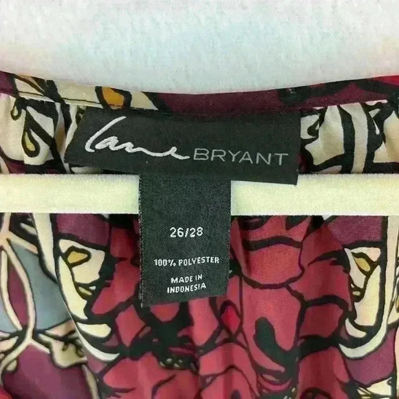 Lane Bryant Long Blouse Top Beaded Embellishment Colorful Women Plus Size 26-28 - Picture 3 of 8